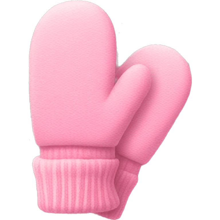 Pink soft mittens emoji