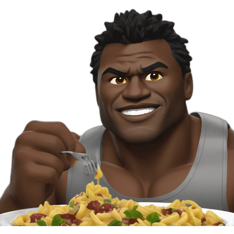 Francis ngannou eating  emoji