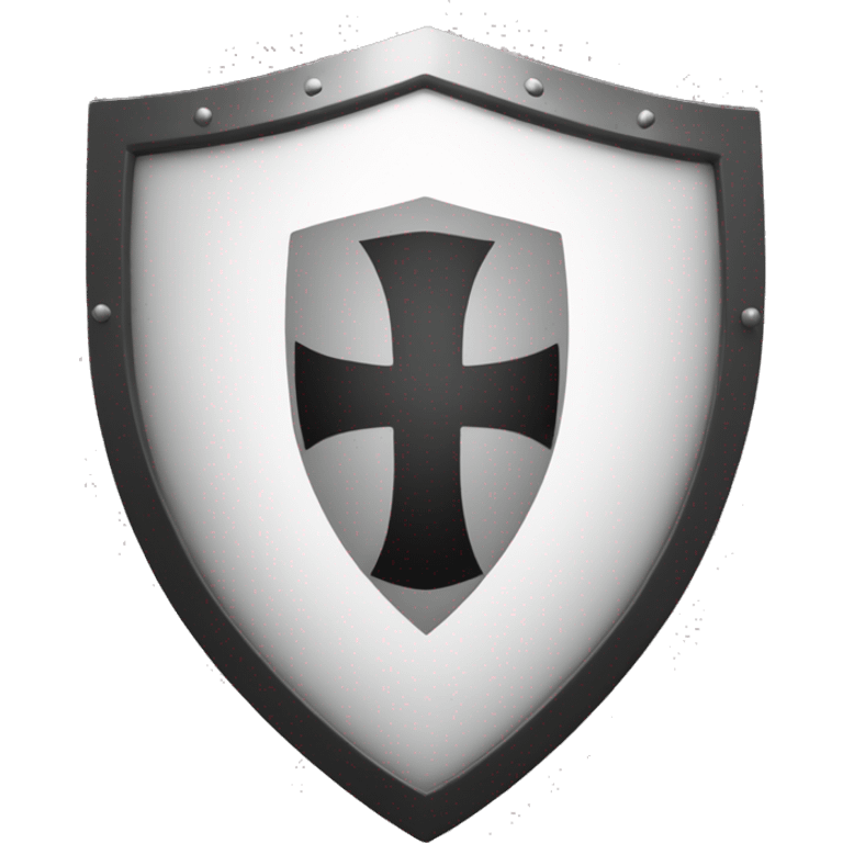 Crusader shield black and white emoji