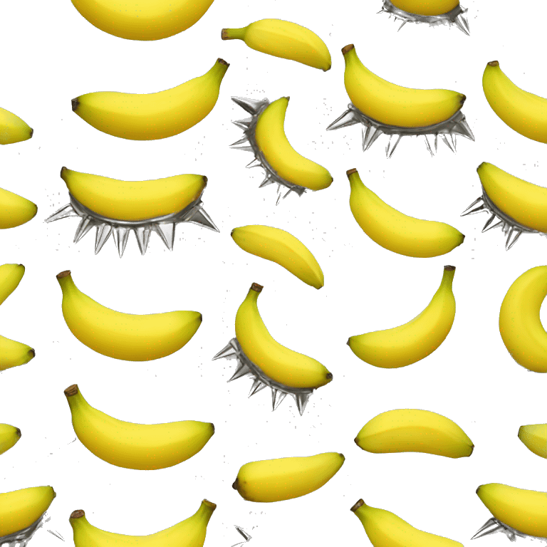 banana with metal punk spikes emoji