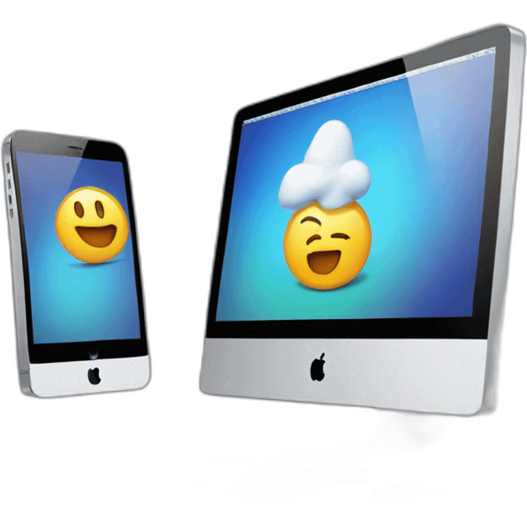 iphone and imac side by side emoji