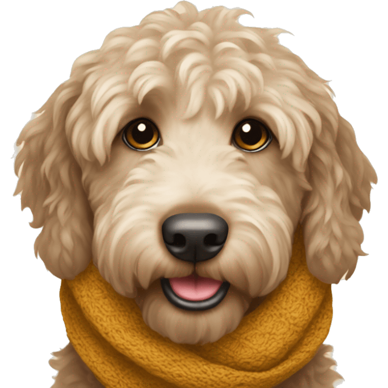 labradoodle-in-the-scarf emoji