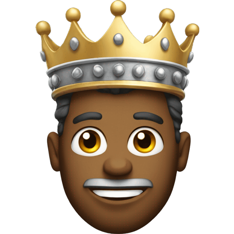 king with a crazy facial expression emoji