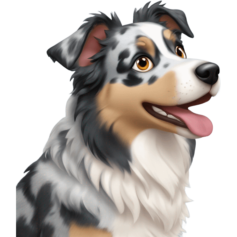 Blue Merle Australian shepherd mixed with a husky emoji