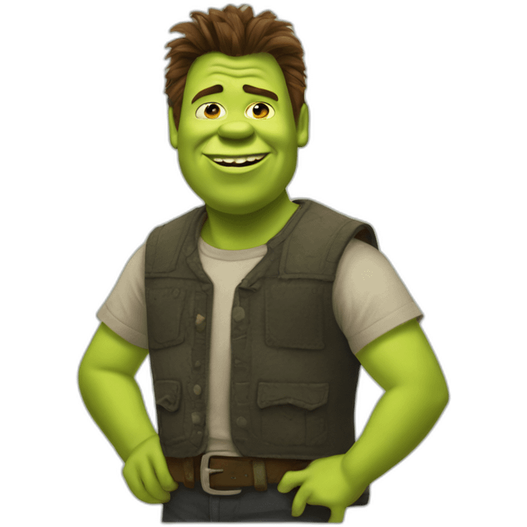 Shrek as Rick astley emoji