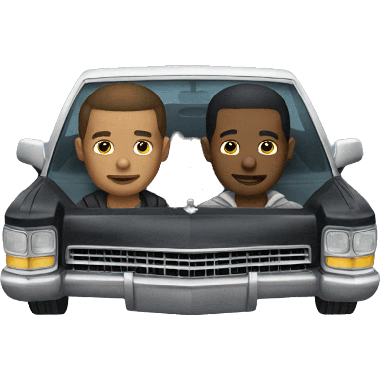 Two dope boys in a Cadillac  emoji