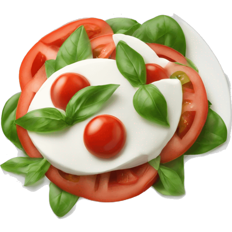 Caprese salad on plate emoji