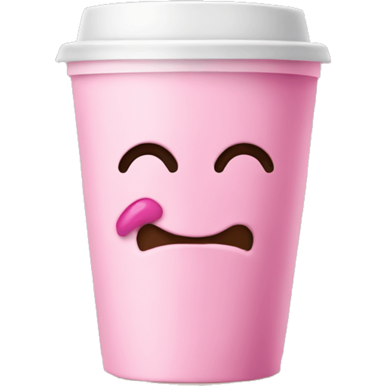 Pink coffee emoji