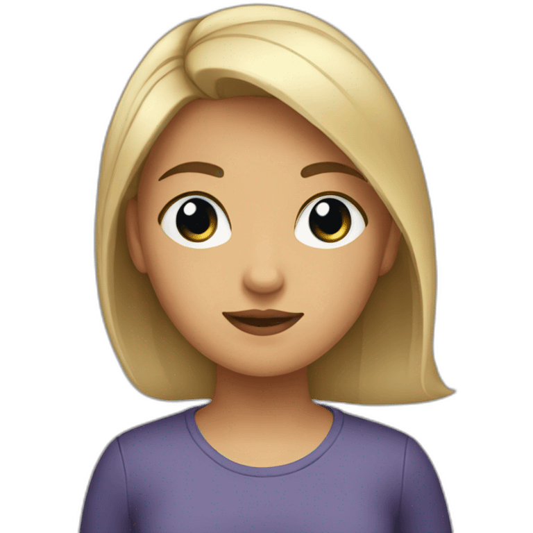 JOVEN FEMENINA PENSANDO emoji