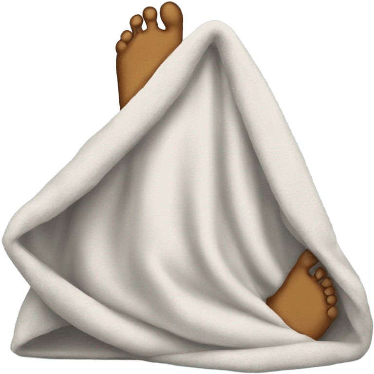 Foot under blanket  emoji