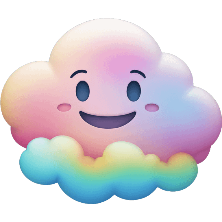 colorful cloud smiling emoji