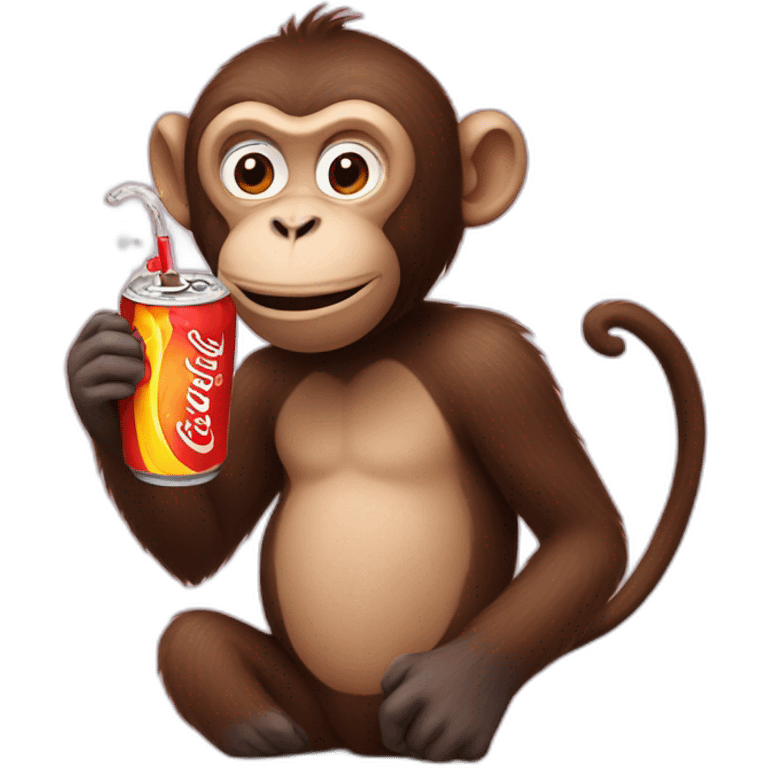 monkey drinking soda  emoji