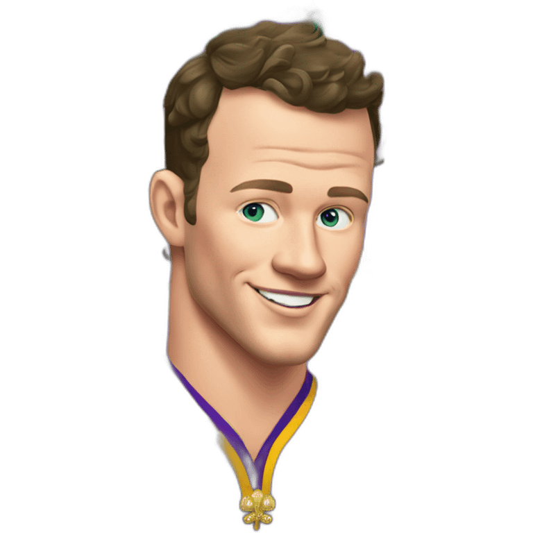 Jonathan Toews at Mardi Gras emoji