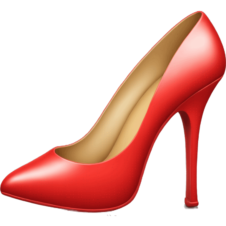 high heel shoe with red bottom emoji