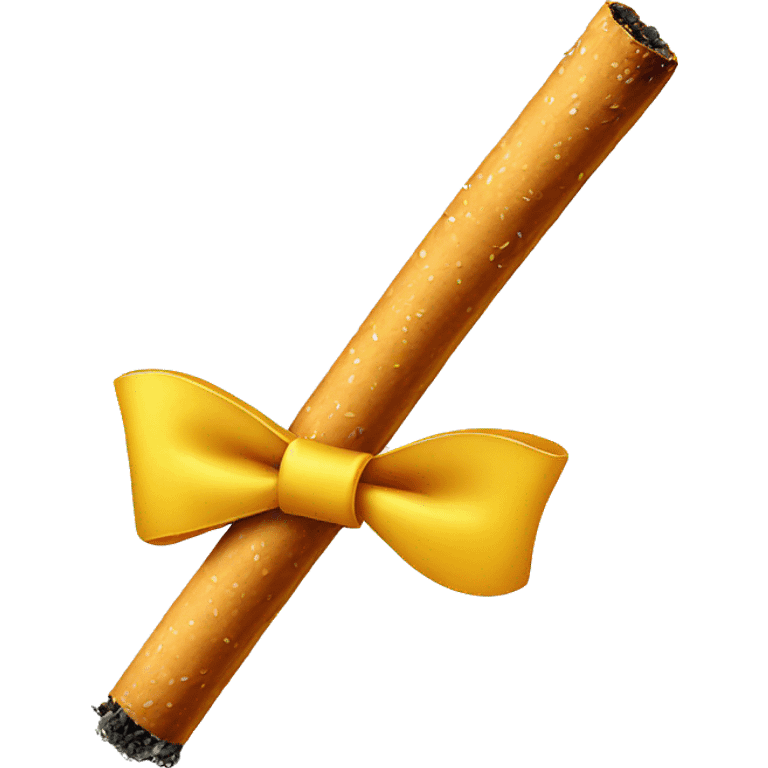 A cigarette with a bow emoji