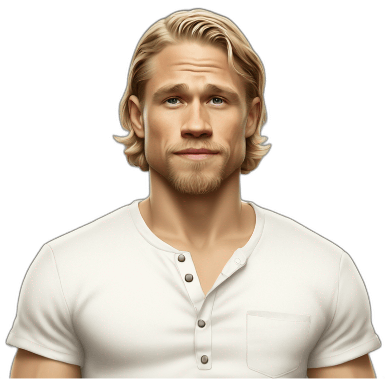 charlie hunnam cartoon wearing henley emoji