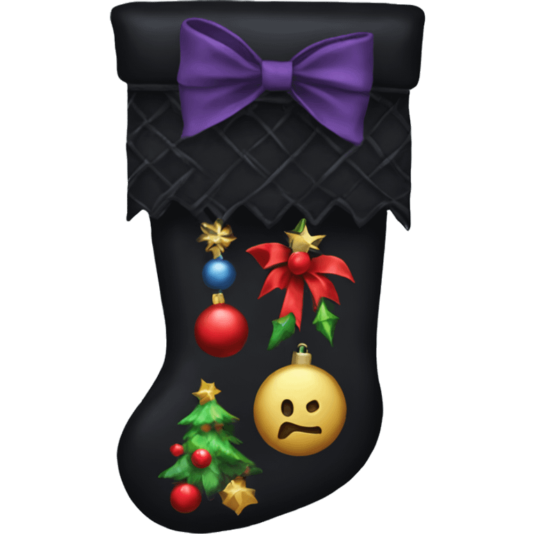 Gothic Christmas stocking emoji