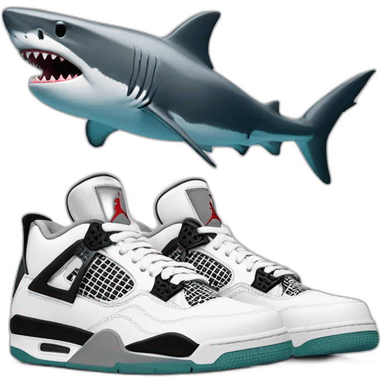 Shark with jordan 4 emoji