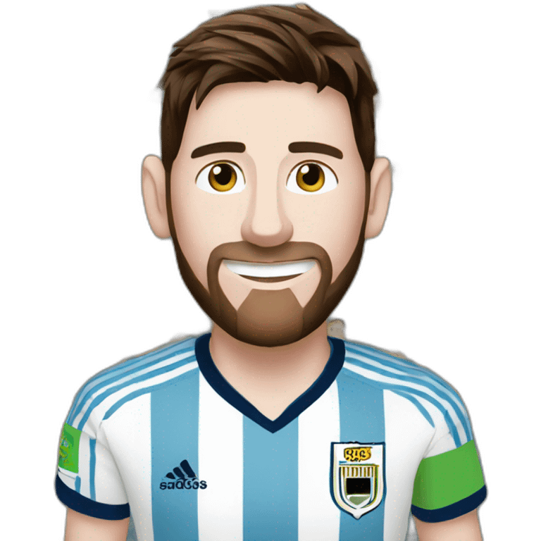 Messi and world cup emoji