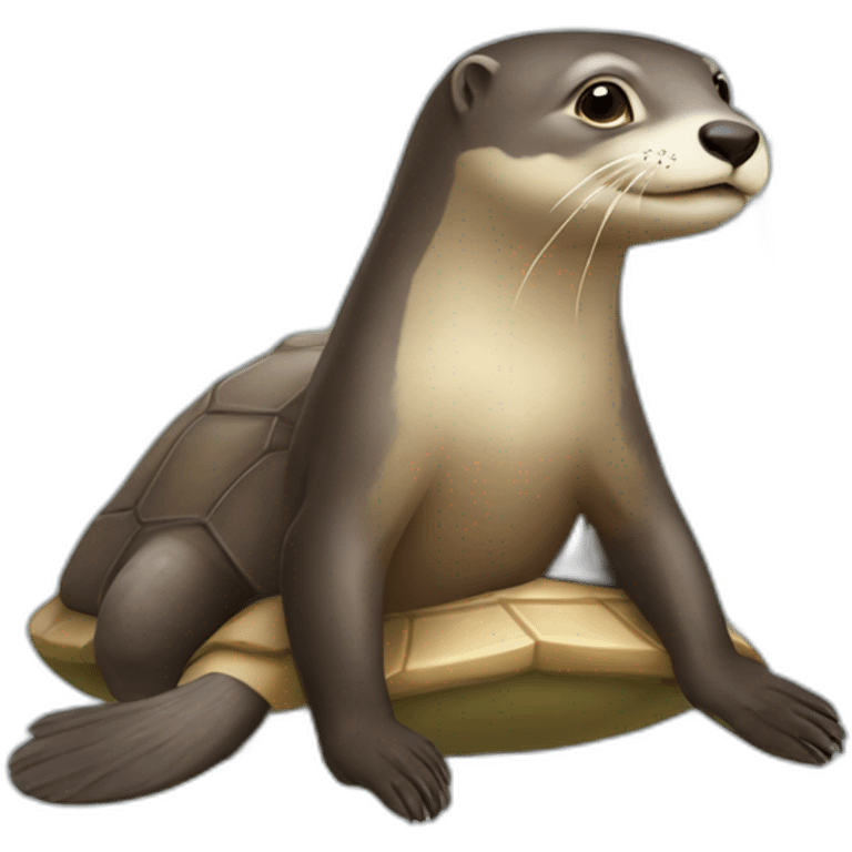 loutre sur tortue sur singe emoji