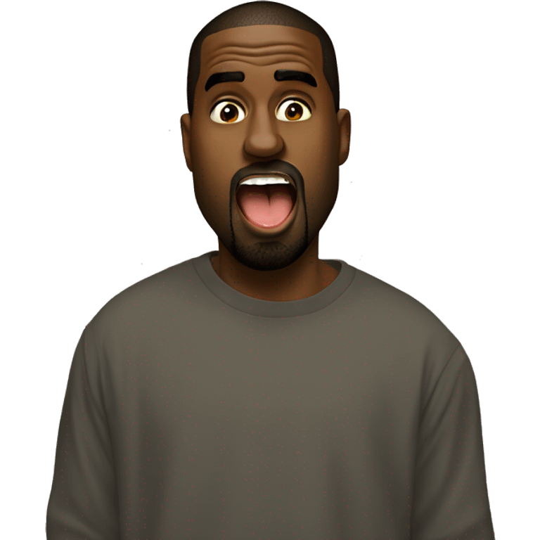 kanye west sticking his tongue out emoji