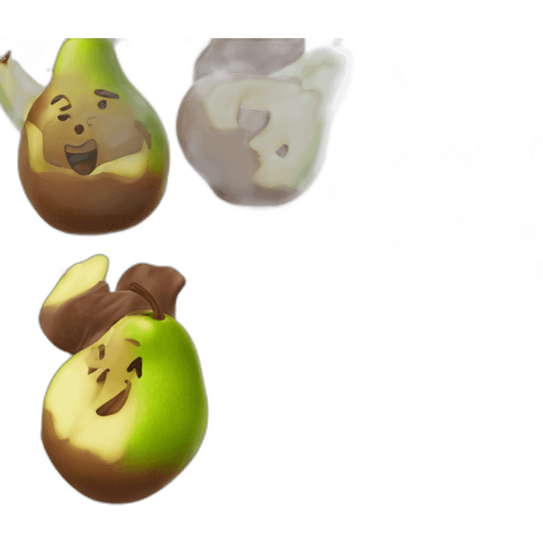 Happy birthday pear chocolate emoji