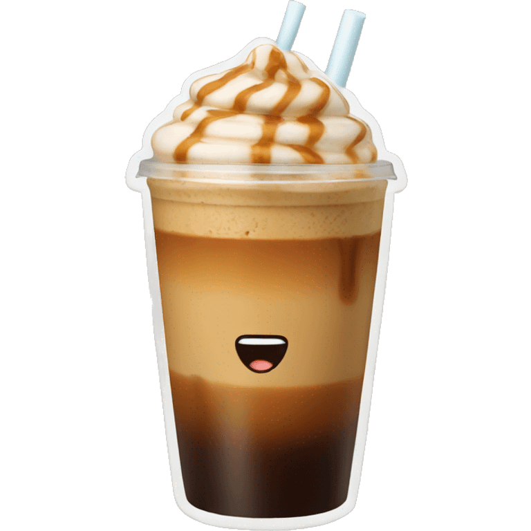 caramel iced coffee emoji