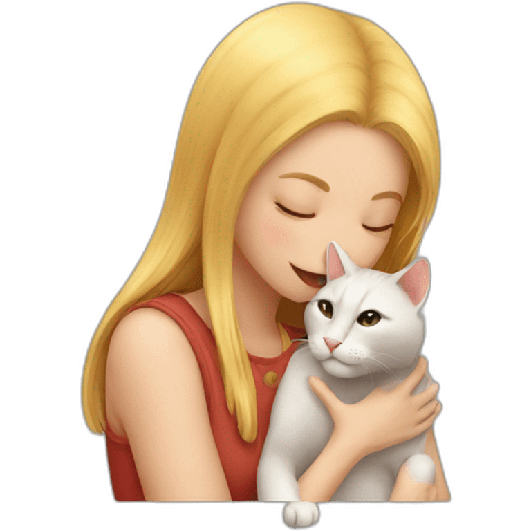 cat kissing girl emoji