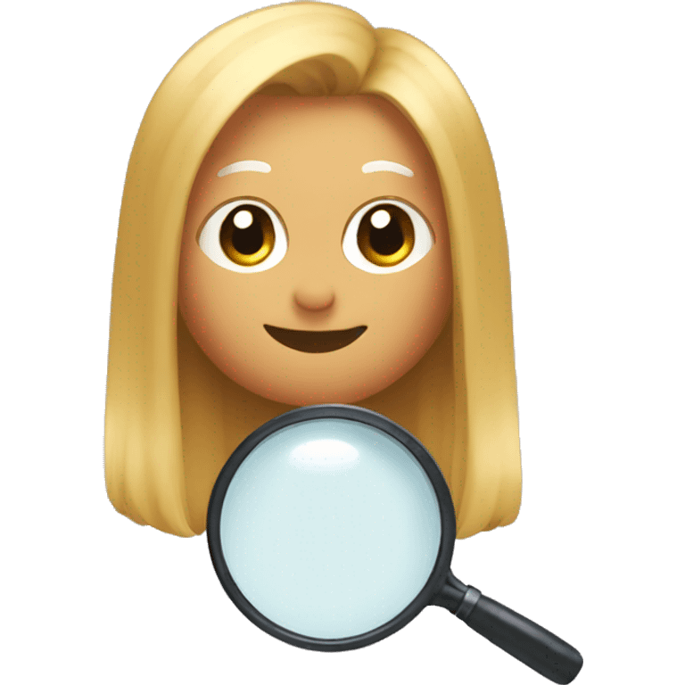 Hair + magnifying glass emoji