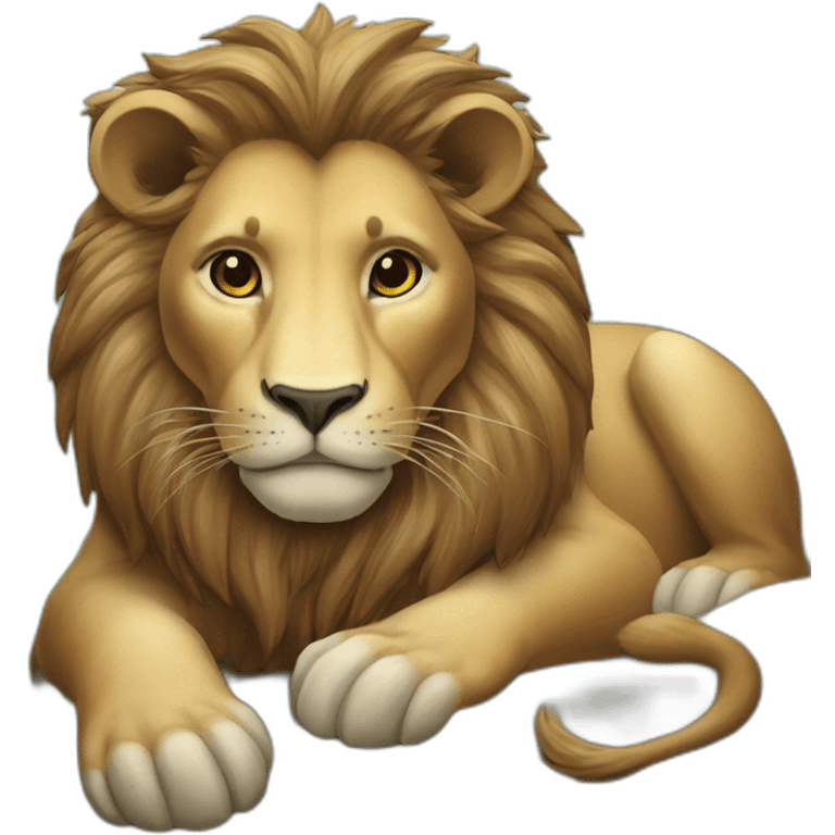 Lion sur une loutre emoji