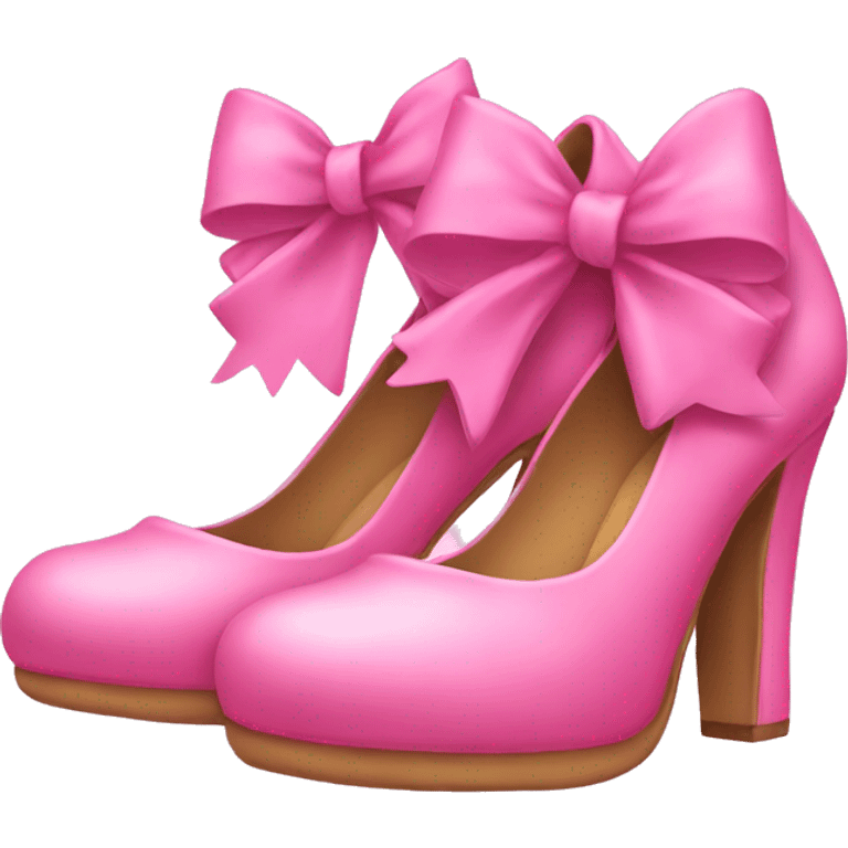 Pink shoe with bows  emoji