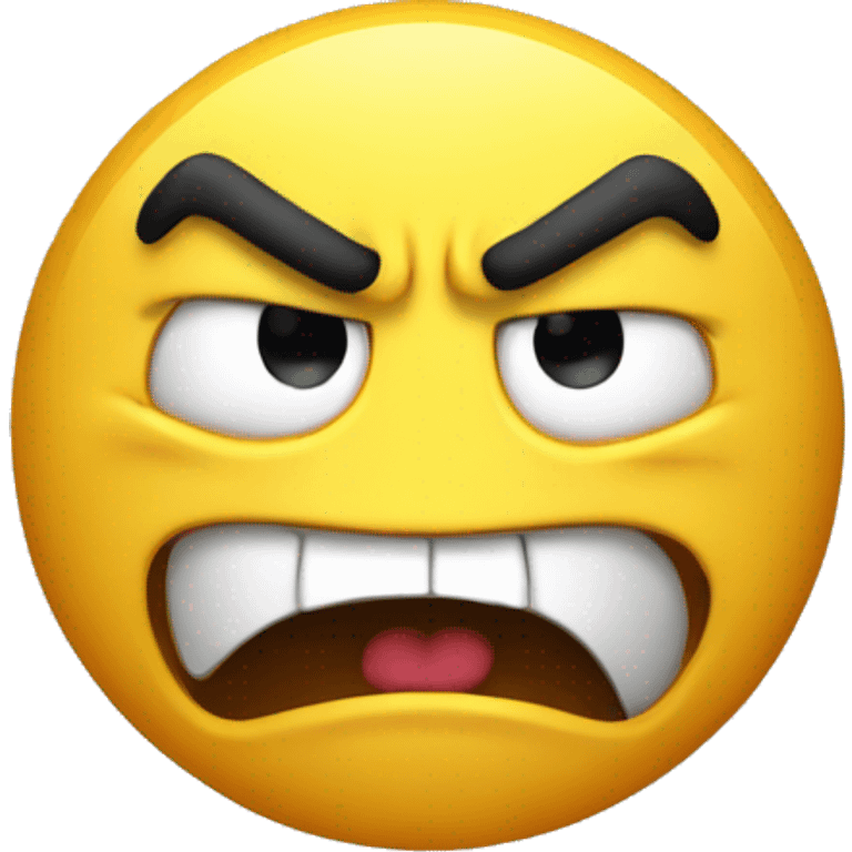 Angry happy face emoji