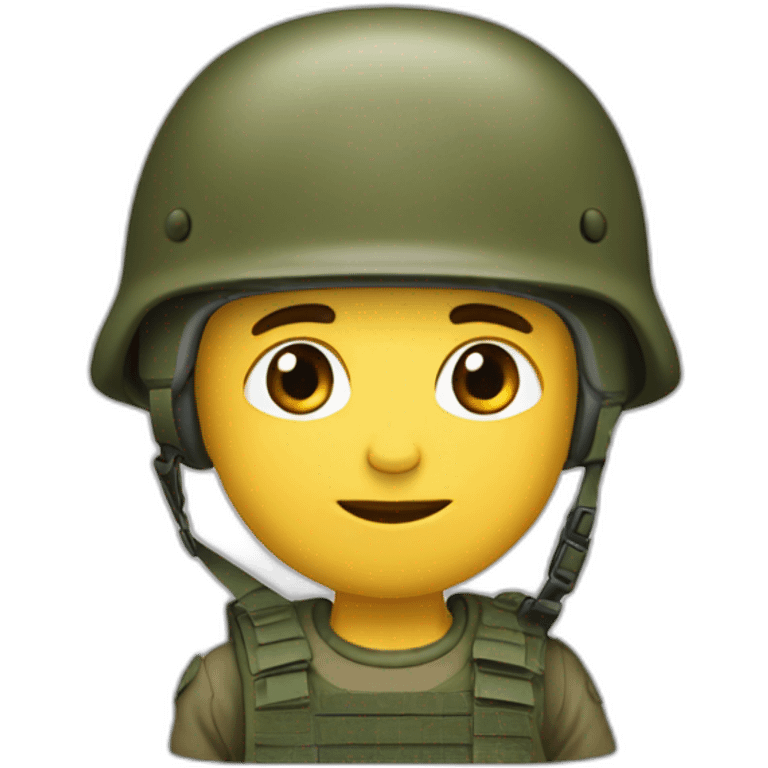 Un soldado bebe con un texto "GØES" en el casco emoji