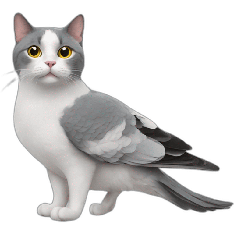 cat over a pigeon emoji