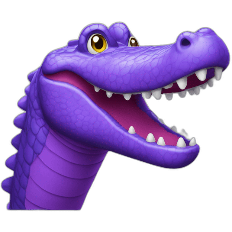 purple crocodille emoji