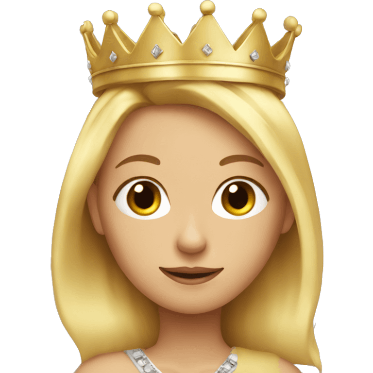 Blonde girl with crown  emoji