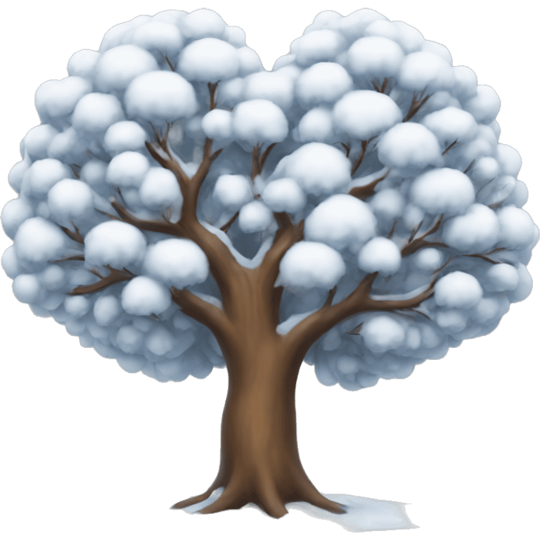 Heart shaped winter tree  emoji