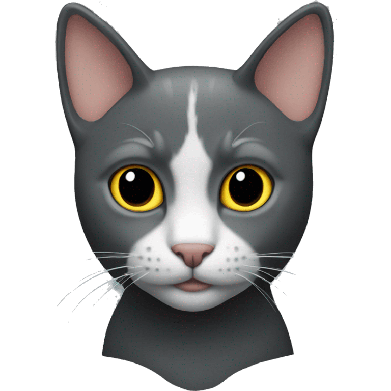 cat cat dark gray emoji