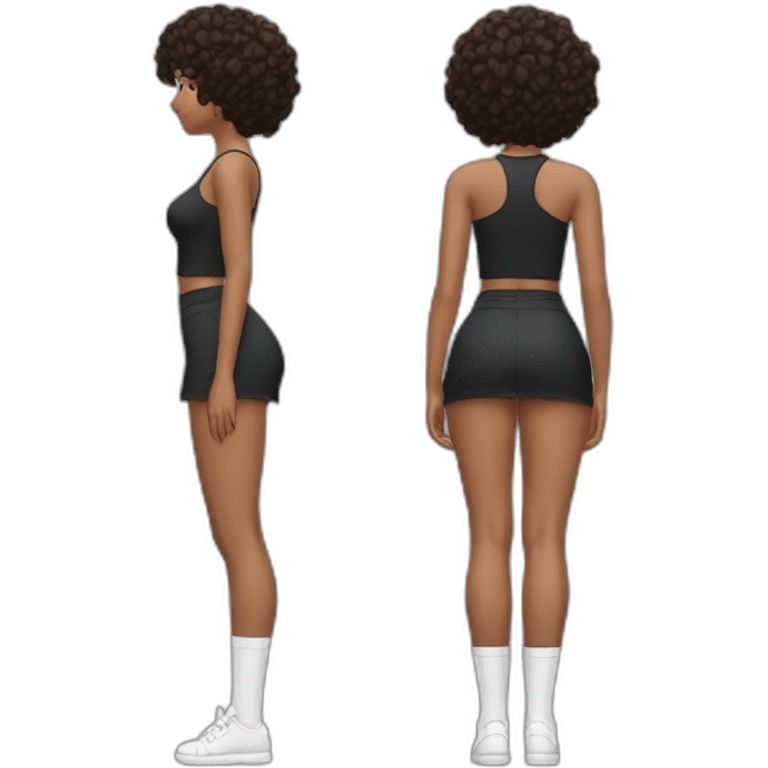 both sides full-body-back-view-curvy-фигуристка-black-lifted skirt white-knickers and long socks emoji