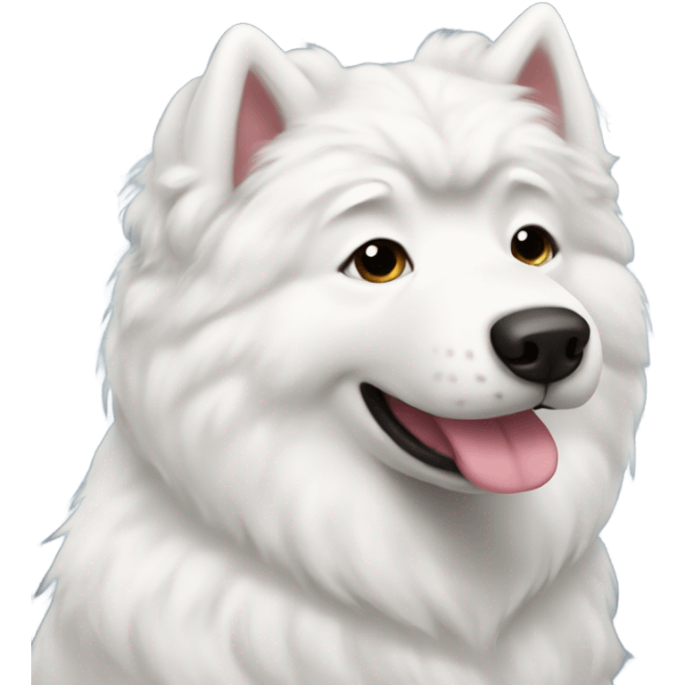 Samoyed wearing pajamas emoji