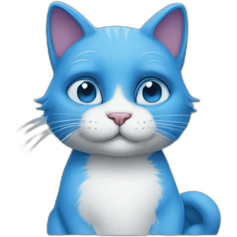 Blue cat Smurf emoji