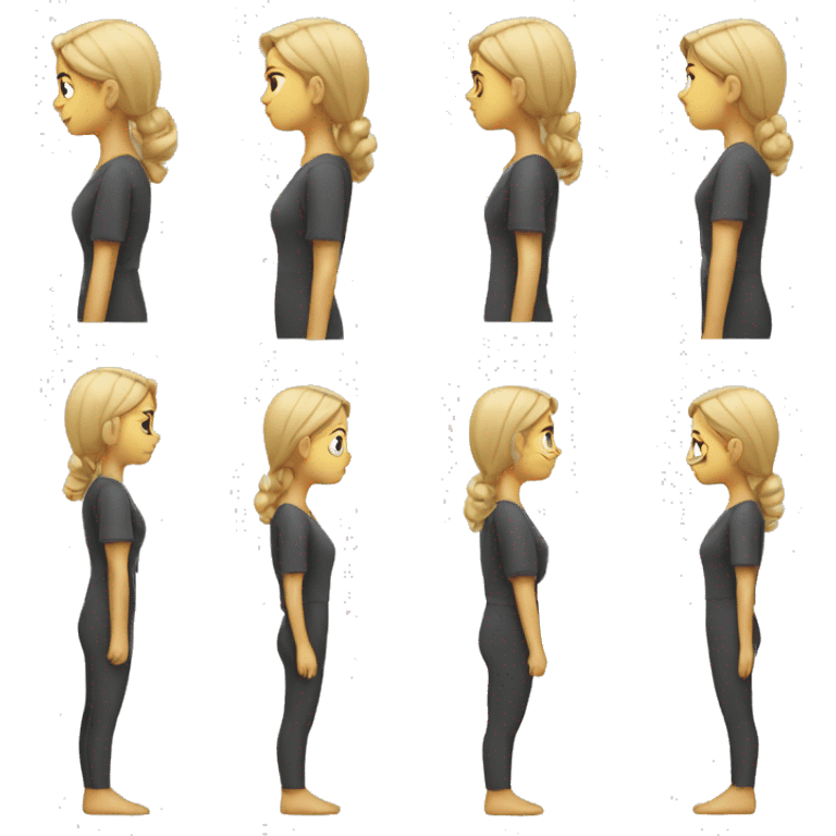 bad posture woman emoji emoji