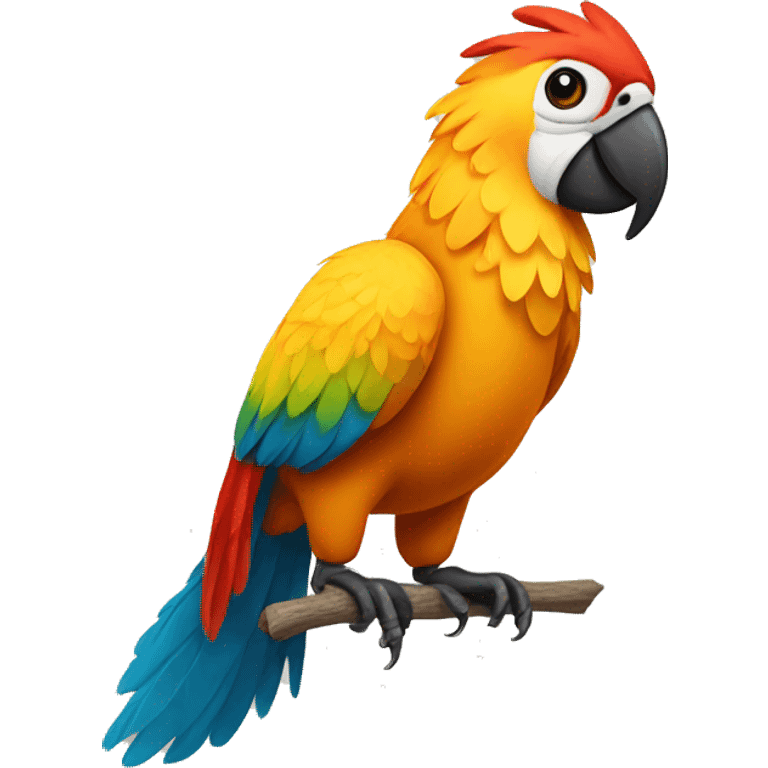 Macaw-shaped chicken emoji