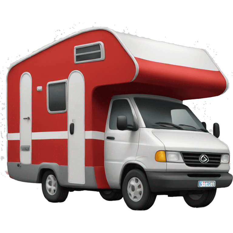 Realistic red camper emoji