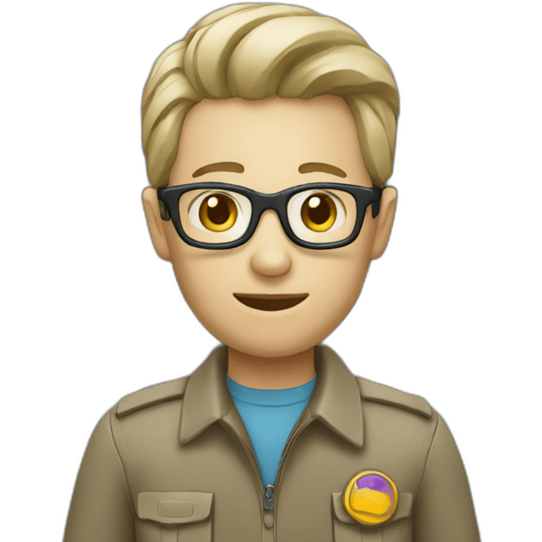 tour guide with badge emoji