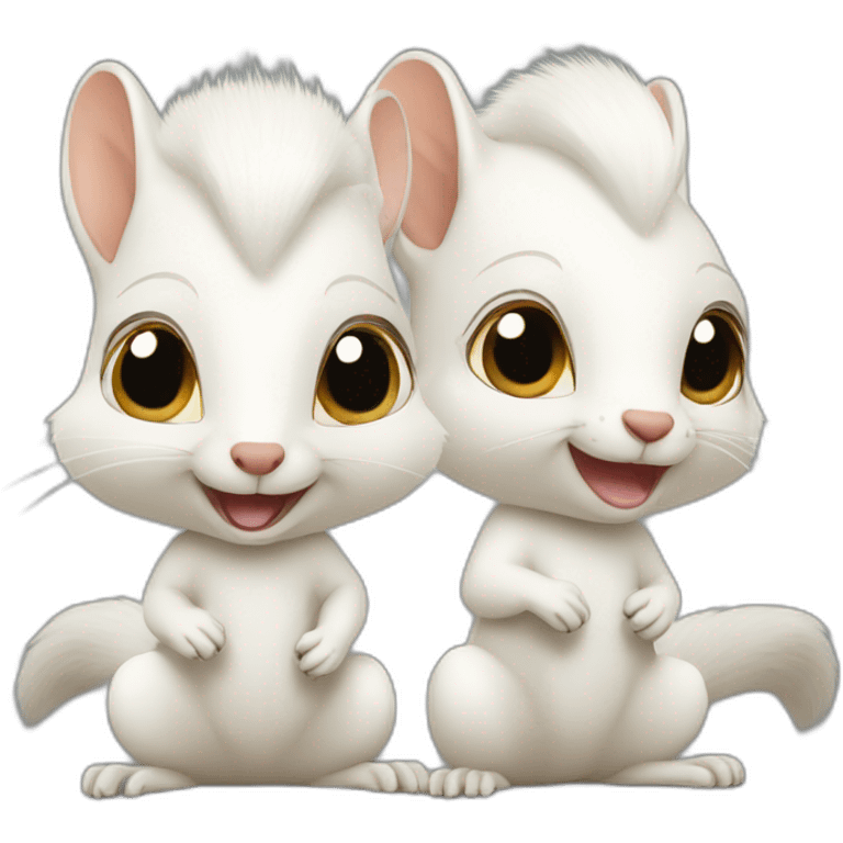 2 albino squirrels emoji