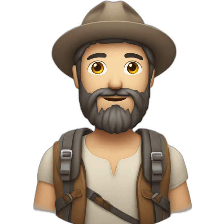 Rik world traveller with beard small guy emoji