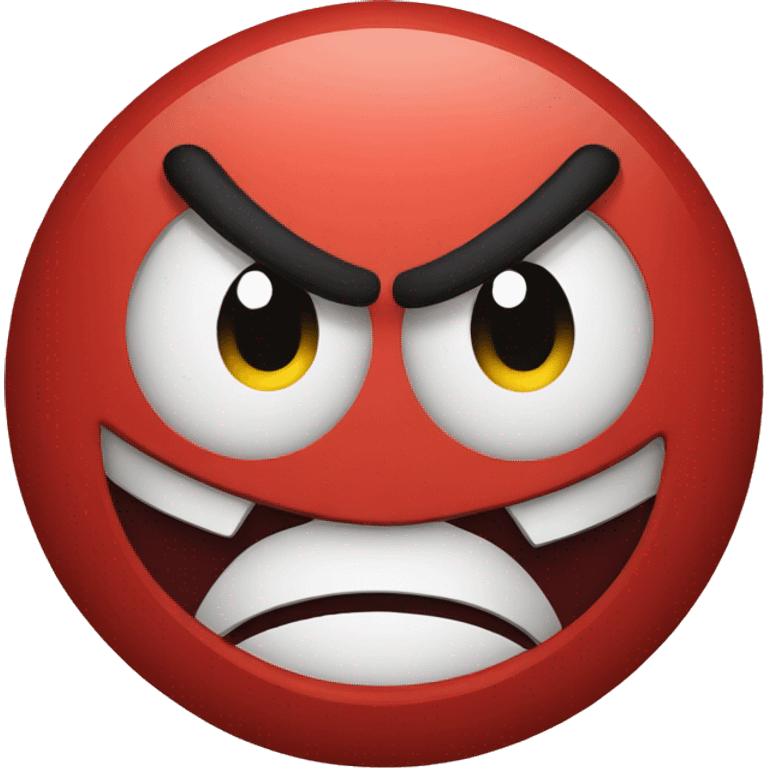 red circular angry face emoji