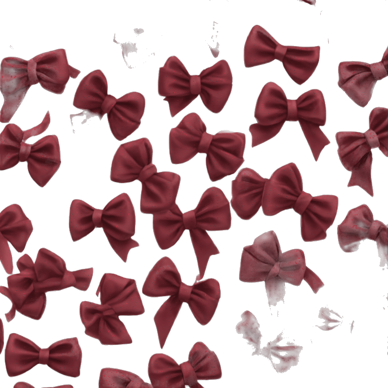 Burgundy satin bow emoji