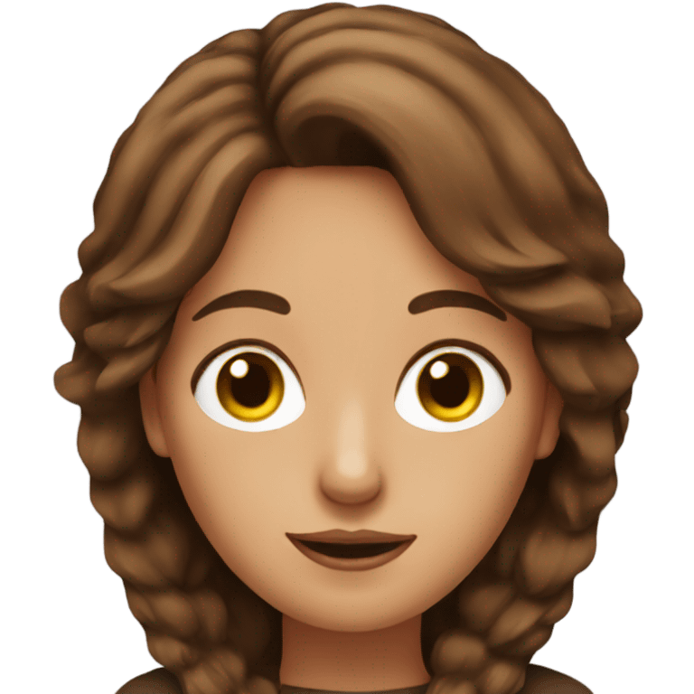 Brown haired lady on an owl emoji